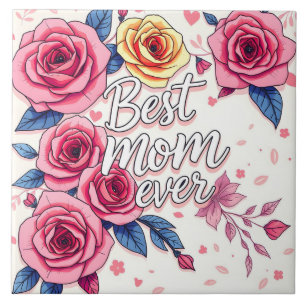 Trendy Floral Luxury Gift Collection Ceramic Tile