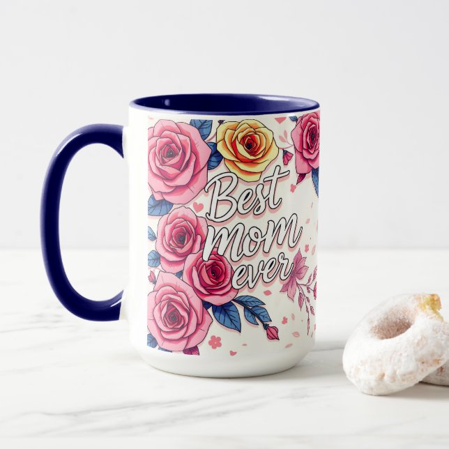 Trendy Floral Luxury Gift Collection Mug (With Donut)