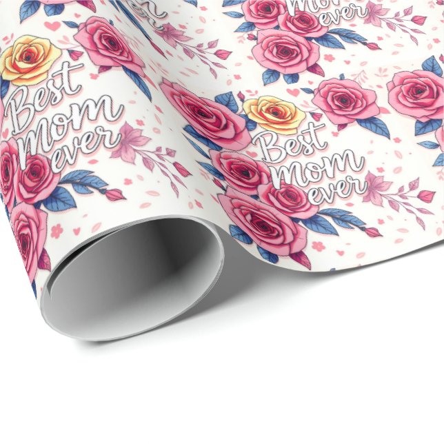 Trendy Floral Luxury Gift Collection Wrapping Paper (Roll Corner)