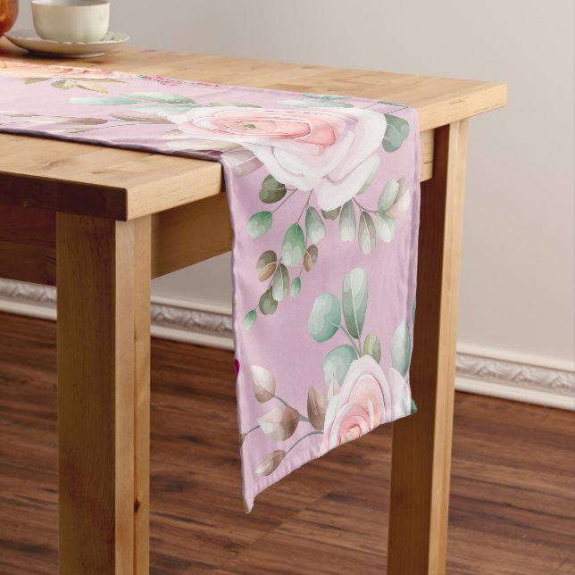 trendy floral medium table runner (In Situ)