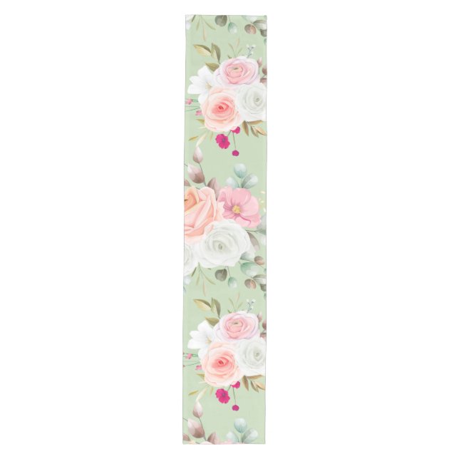 trendy floral medium table runner (Front)