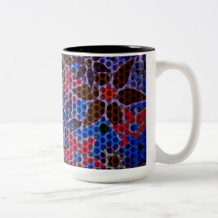 Trendy Floral Pattern #11 Two-Tone Coffee Mug