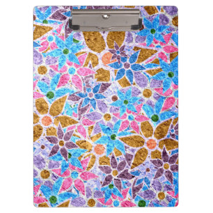 Trendy Floral Pattern #12 Clipboard