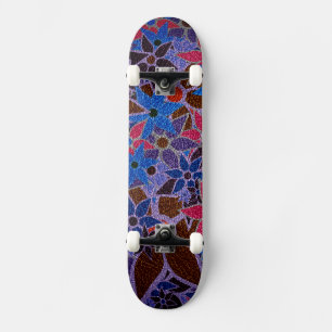 Trendy Floral Pattern #12 Skateboard