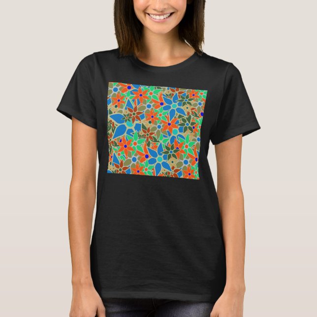 Trendy Floral Pattern #2 T-Shirt (Front)