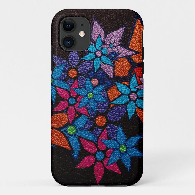 Trendy Floral Pattern Case-Mate iPhone Case (Back)