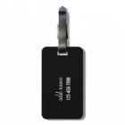 Trendy Floral Pattern Hot Pink and Black Monogram