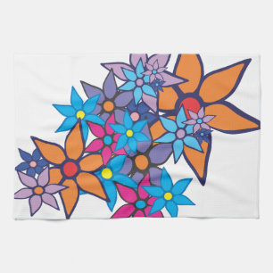 Trendy Floral Pattern Tea Towel