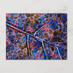 Trendy Floral Pattern Vintage Postcard