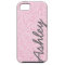 Trendy Floral Pattern with name - pink and grey