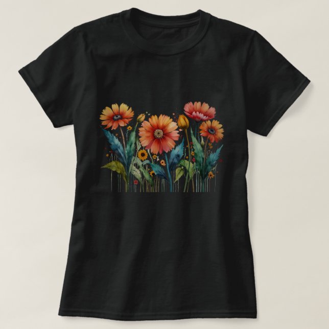 Trendy Floral Shirt ,Design For Women Unique Gift  (Design Front)