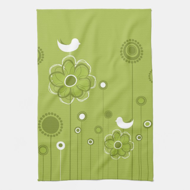 Trendy Floral Tea Towel (Vertical)
