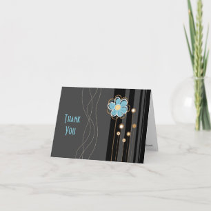 Trendy Floral Thank You Card