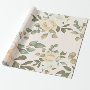 trendy floral wrapping paper