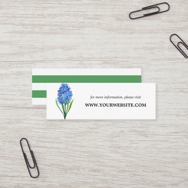 Trendy Flower Blue Hydrangea Website Cards | Mini (Front/Back In Situ)