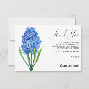 Trendy Flower Blue Hydrangea Wedding Thank you