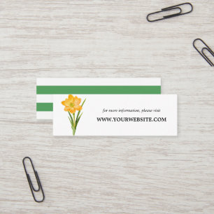 Trendy Flower YELLOW CROCUS Website Cards Mini