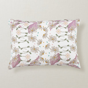 Trendy Flowers Design Decorative Cushion