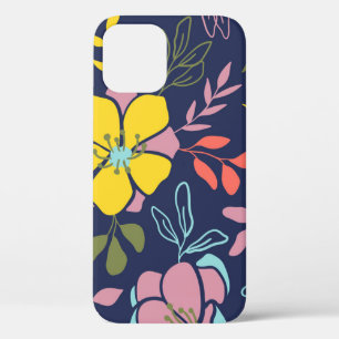 Trendy flowers seamless pattern. Small vintage flo iPhone 12 Case