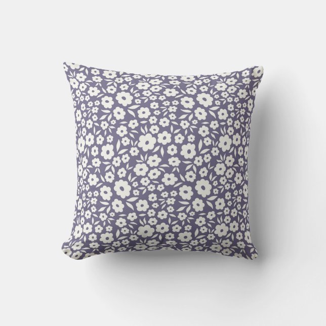 Trendy flowers seamless pattern. Small vintage flo Cushion (Front)