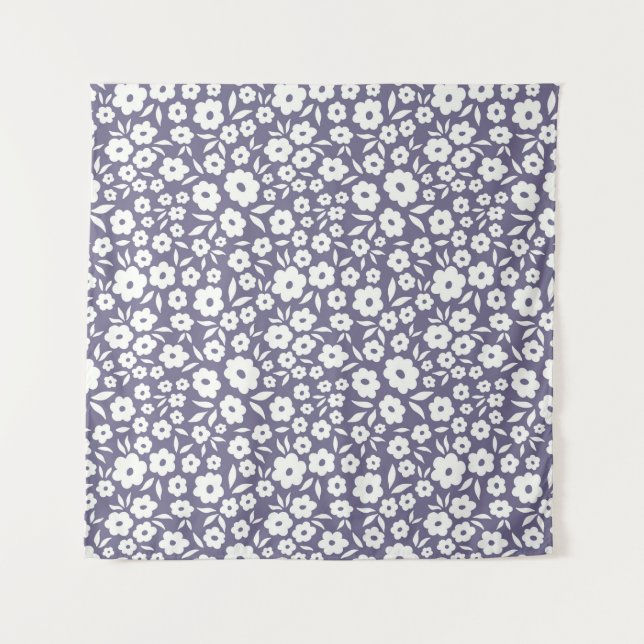 Trendy flowers seamless pattern. Small vintage flo Tapestry (Front)