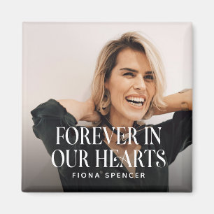 Trendy Forever in Our Hearts' Memorial Photo Magnet