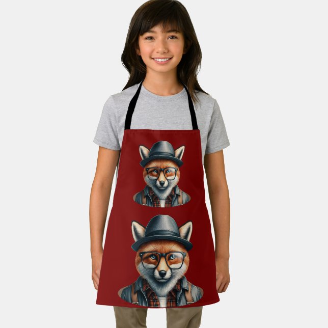 Trendy Fox Character Apron (Insitu)