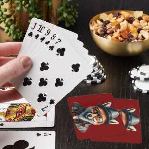 Trendy Fox Character Playing Cards