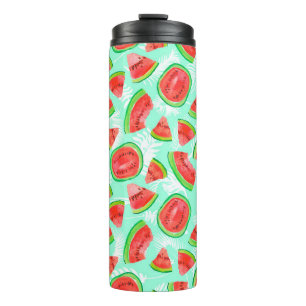 Trendy fruit pattern. Artistic Watermelon backgrou Thermal Tumbler
