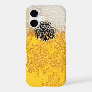 Trendy fun beer Irish lucky shamrock