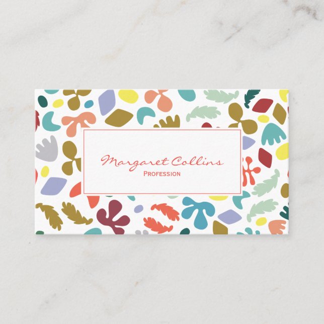Trendy Fun Design Business Card (Front)