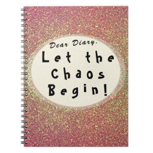 Trendy Fun Rose Gold Modern Humour Typography Notebook