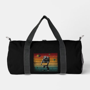 Trendy Funny Astronaut Vintage Space Planet Duffle Bag