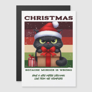 Trendy Funny Sarky Cat Retro Christmas Holiday