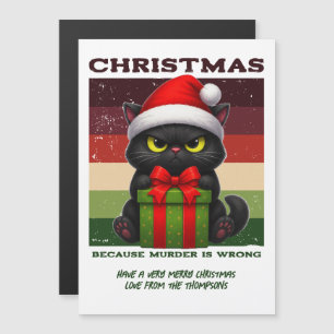 Trendy Funny Sarky Cat Retro Christmas Holiday