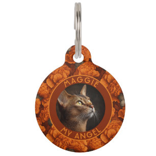 Trendy Fur Dad Gift Carnations Floral Pet Tag