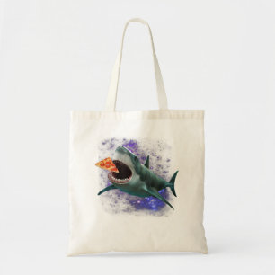 Trendy Galactic Pizza Shark Humour Tote Bag