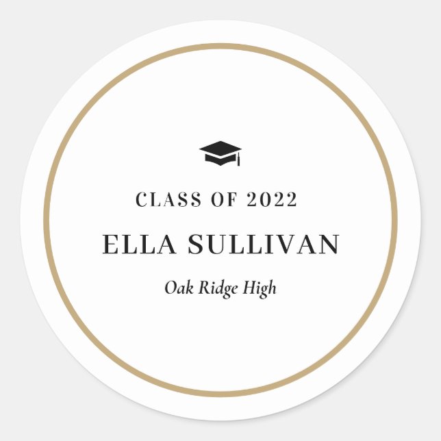 Trendy Gallery Editable Colour Graduation Sticker (Front)