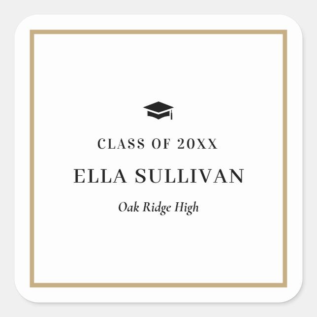 Trendy Gallery Editable Colour Graduation Sticker (Front)