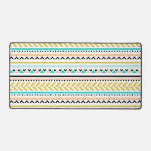 Trendy Geometric Aztec Inspired Pattern Desk Mat