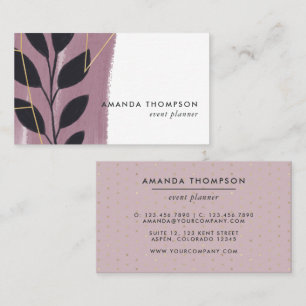 Trendy Geometric Brush Strokes Collage Business Ca Business Card