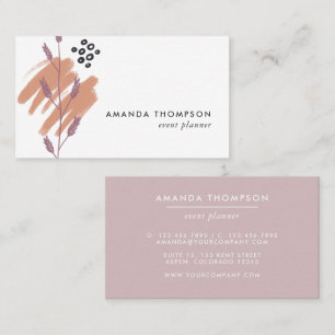 Trendy Geometric Brush Strokes Collage Business Ca Card