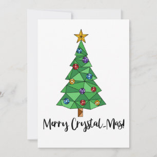 Trendy Geometric Colourful Tree Merry Christmas Invitation