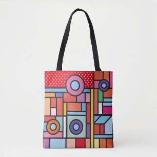 Trendy geometric elements memphis design. Retro st Tote Bag
