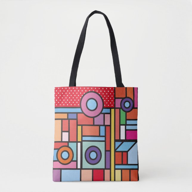 Trendy geometric elements memphis design. Retro st Tote Bag (Front)