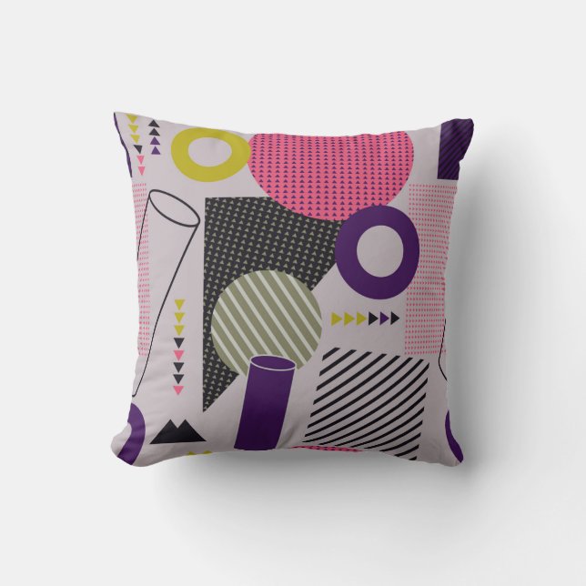 Trendy geometric flat patternpattern,style,abstrac cushion (Front)