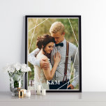 Trendy Geometric Frame and Monogram Poster<br><div class="desc">Simple and chic monogram design. Need a custom colour? Send us a message to heartlockedstudio@gmail.com and we'll be happy to help you out!</div>