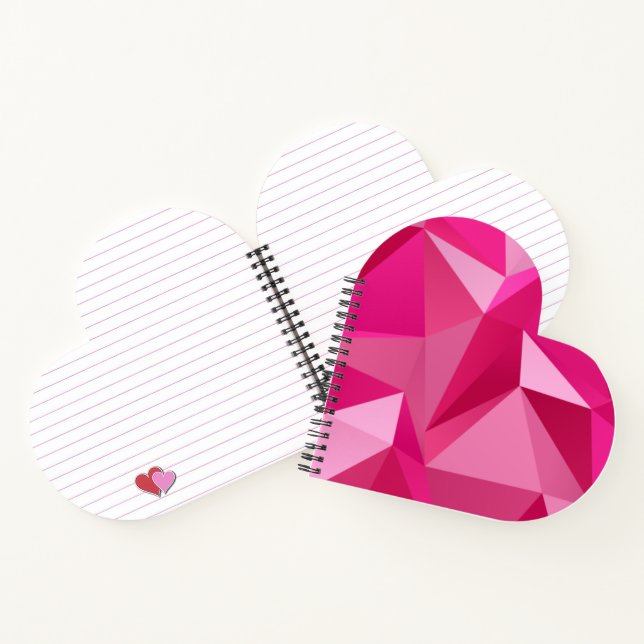 Trendy Geometric Halftone Print Spiral Notebook (Inside)