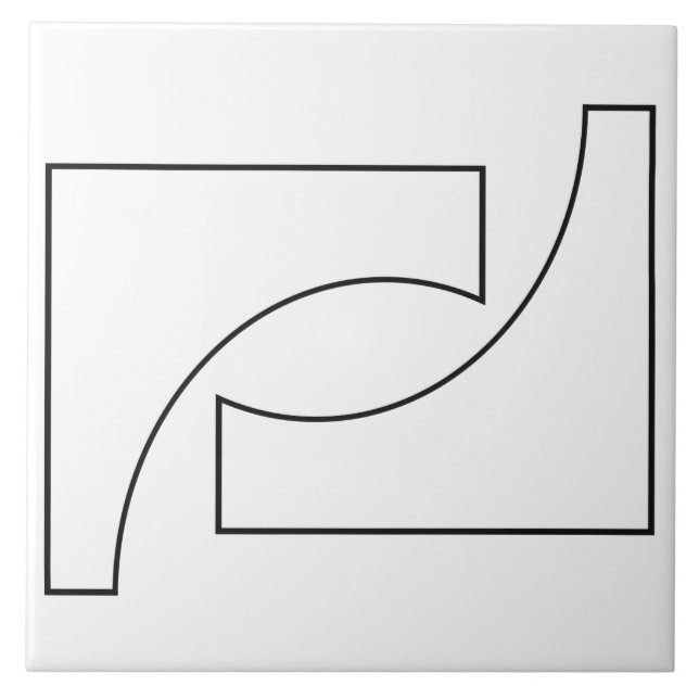 Trendy Geometric Pattern Ceramic Tile (Front)