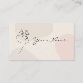 Trendy Geometric Pattern Small Business Owner Busi Business Card
